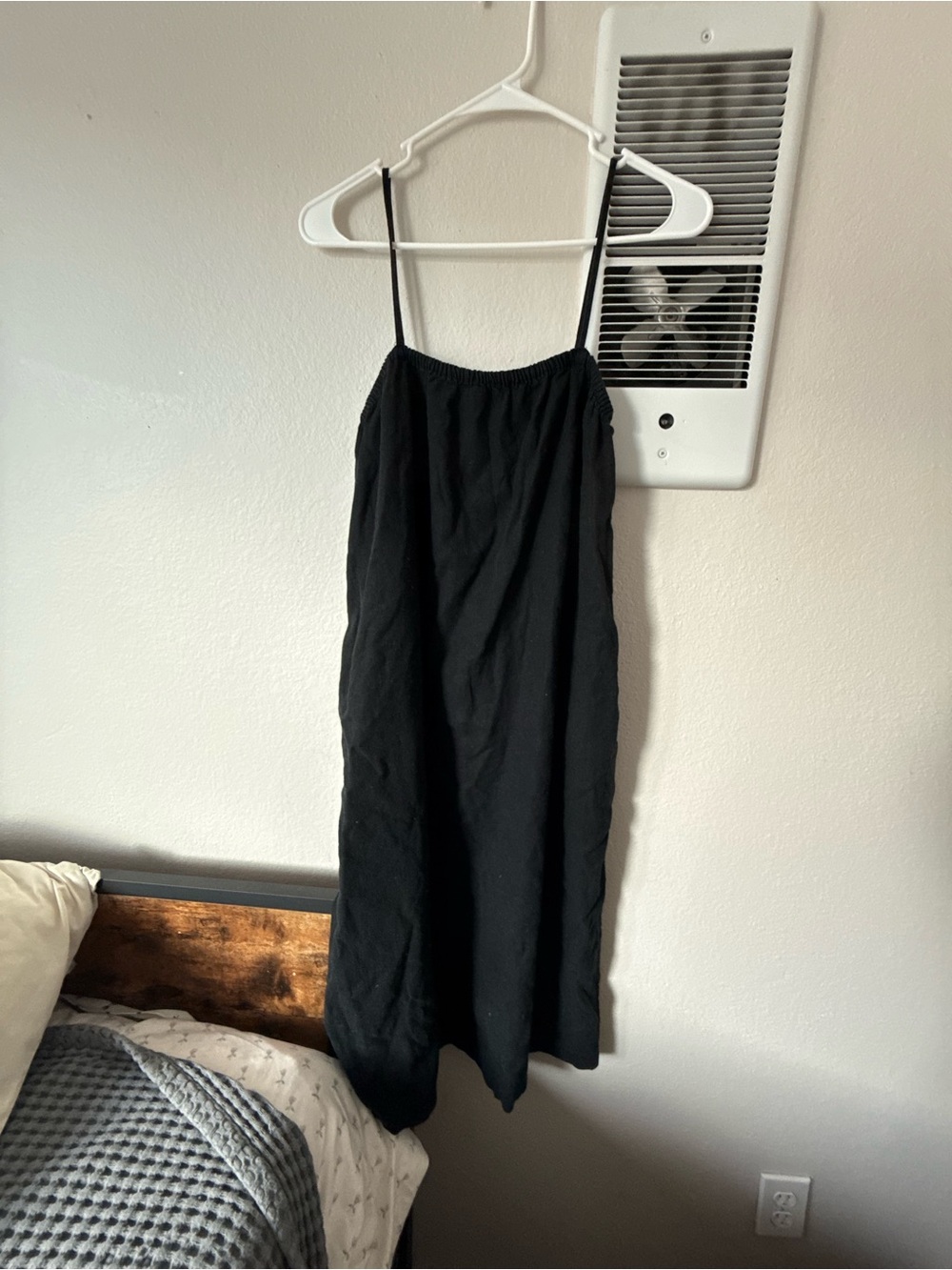 a new day Black Midi Dress with Spaghetti Straps